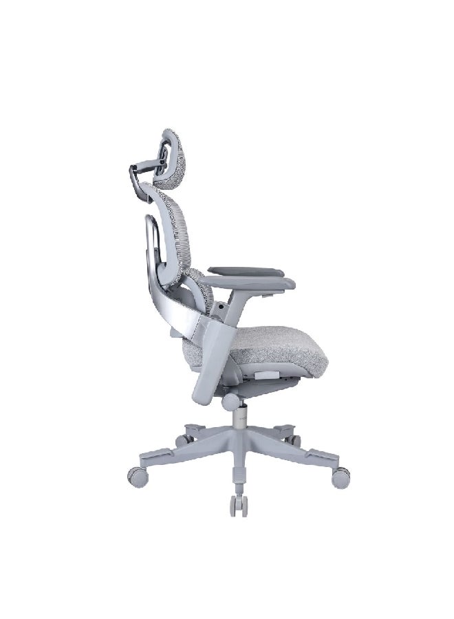 Micasa High Back Ergonomic Mesh Office Chair with Wheels Light Grey 71 x 67 x 46 cm MC-1137E - Image 3